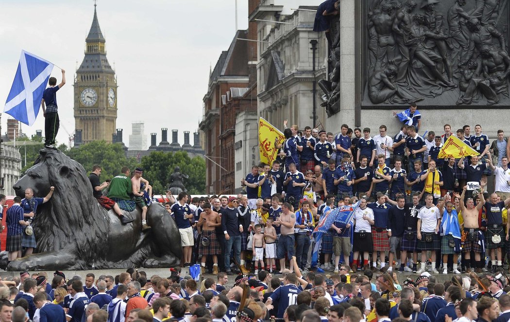 Invaze skotských fanoušků do Londýna byla skutečně početná