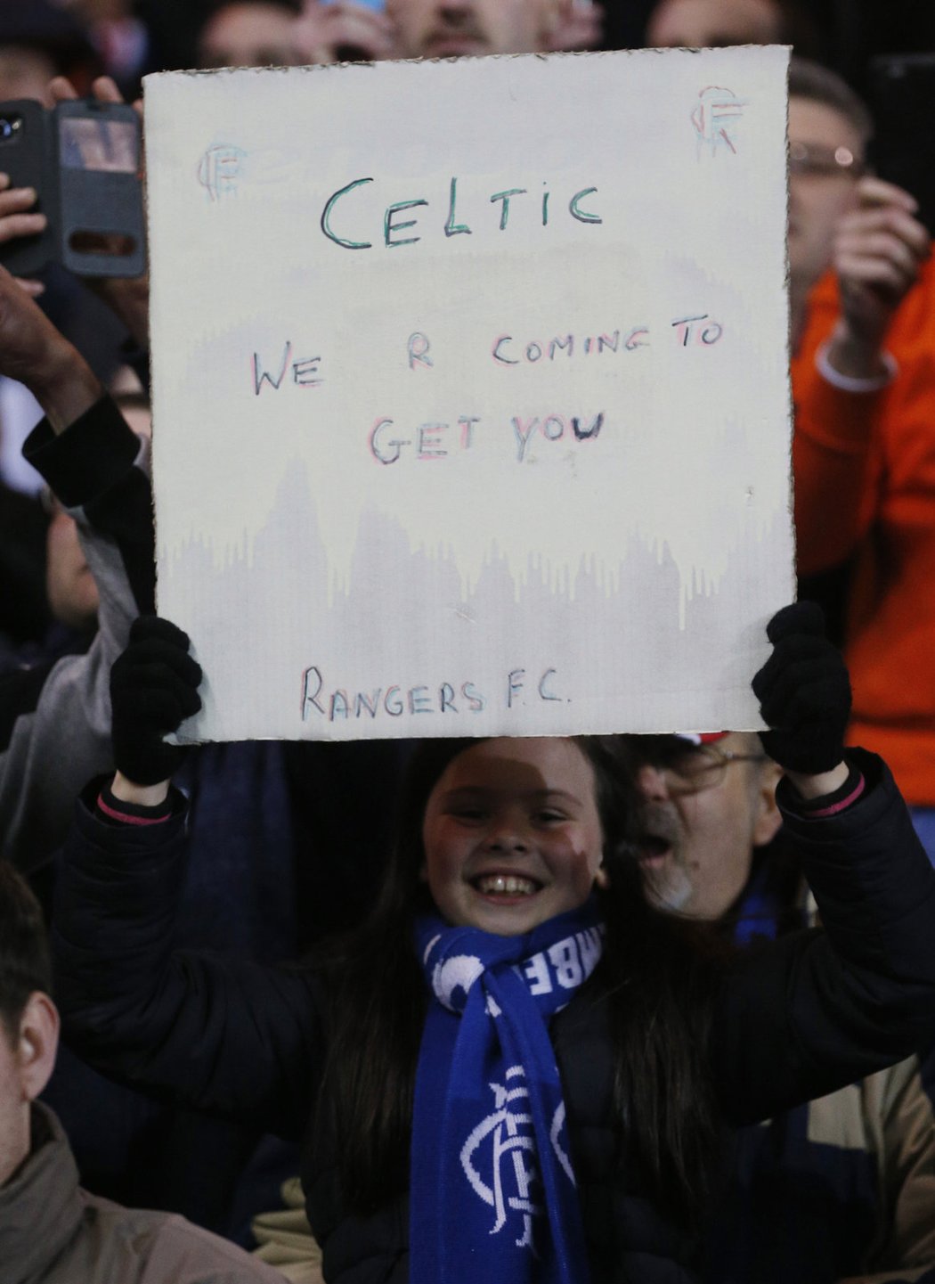 Celtiku, dostaneme tě! Fanoušci Rangers poslali po postupu vzkaz tradičnímu rivalovi.