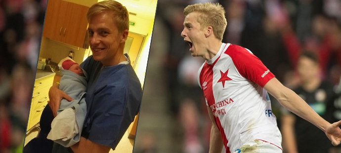 Obránce Slavie Michal Frydrych se stal otcem, následně rozhodl šlágr s Plzní