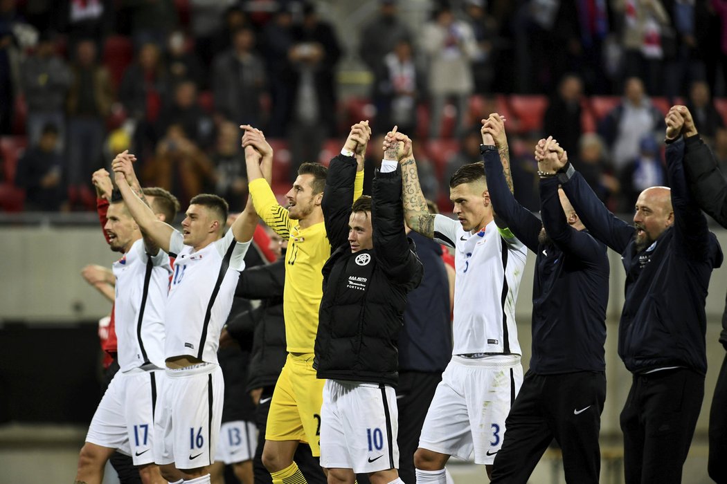 Slovenské naděje na MS žijí! Takhle vypadala radost po výhře nad Maltou.