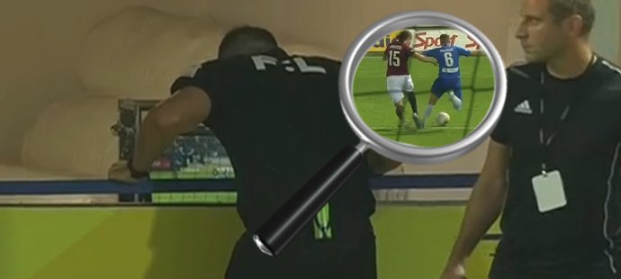 Záběry z televizního přenosu dokazují, že sudí Pavel Julínek sledoval nejprůkaznější záběr momentu, po kterém nařídil penaltu proti Spartě