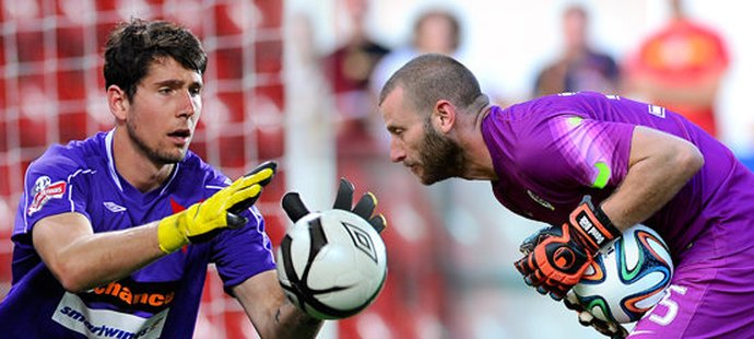 Nejlepší zákroky 1. kola Synot ligy předvedl také Karel Hrubeš ze Slavie a brankář Sparty David Bičík