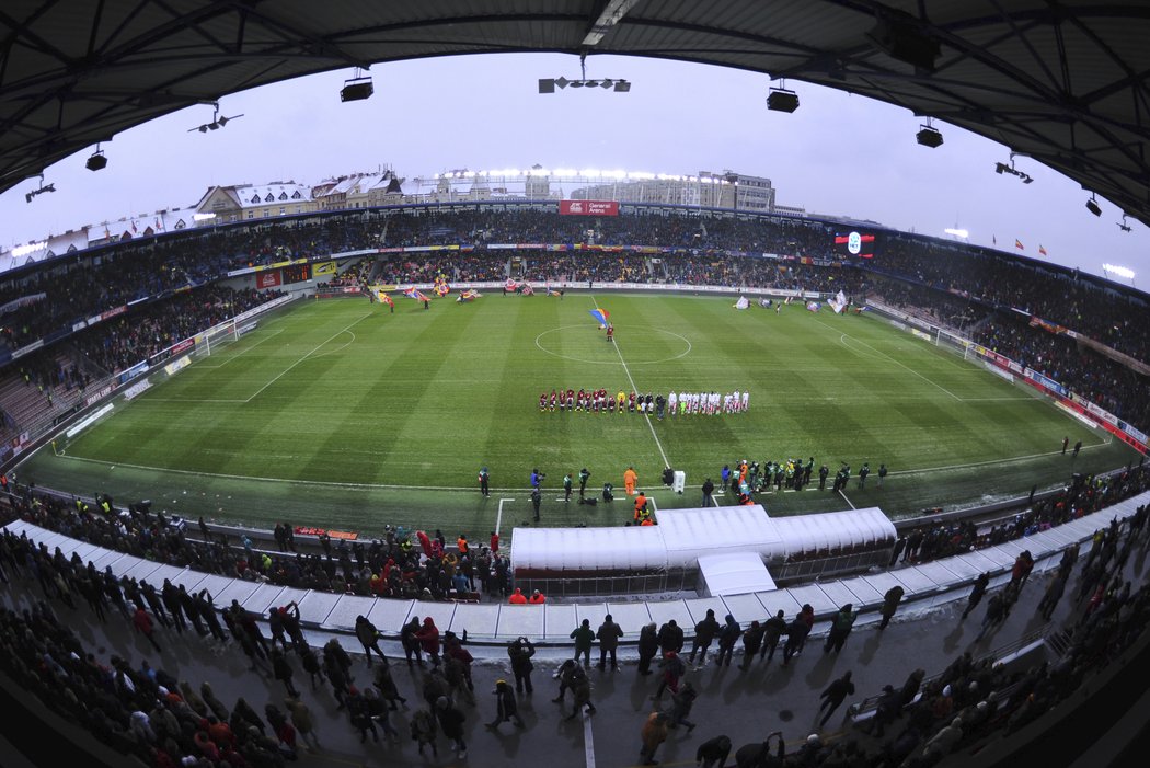 Stadion Sparty před derby proti Slavii