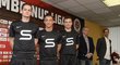 Mario Holek, Lukáš Vácha a David Lafata představují černé dresy Sparty, ve kterých vedoucí tým ligy nastoupí v utkání s Mladou Boleslaví
