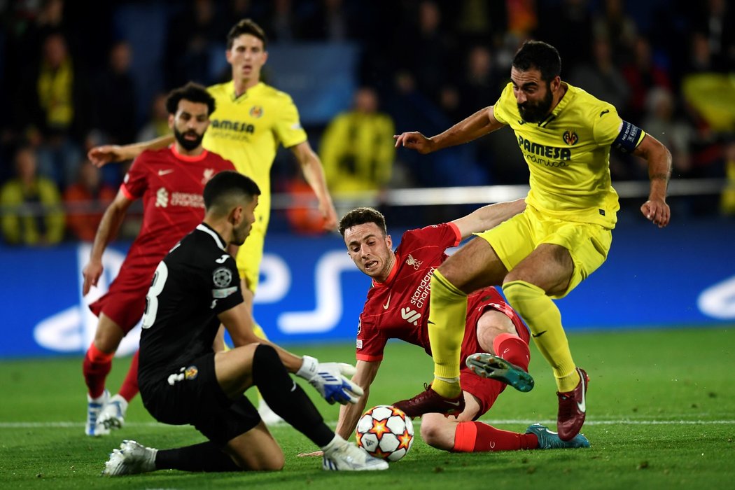Semifinálový souboj mezi Villarrealem a Liverpoolem