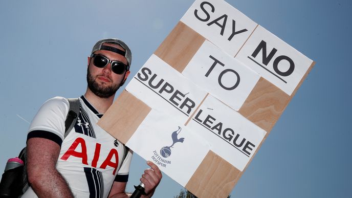 Fanoušek Tottenhamu odmítá projekt Superligy