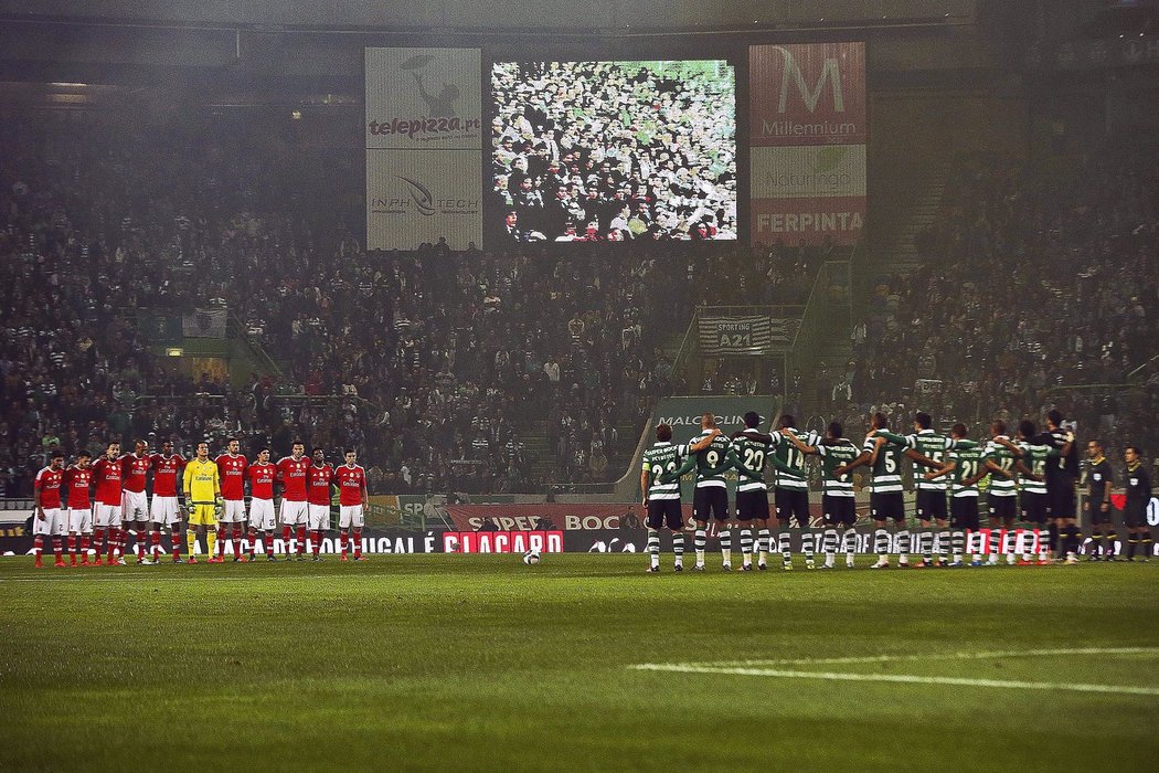 V Portugalsku se držela minuta ticha před lisabonským derby Benfica - Sporting