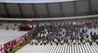 Fanoušci Trnavy při zápase předkola Ligy mistrů v Bělehradě
