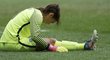 Brankářka Hope Solo po vyřazení na olympijském turnaji