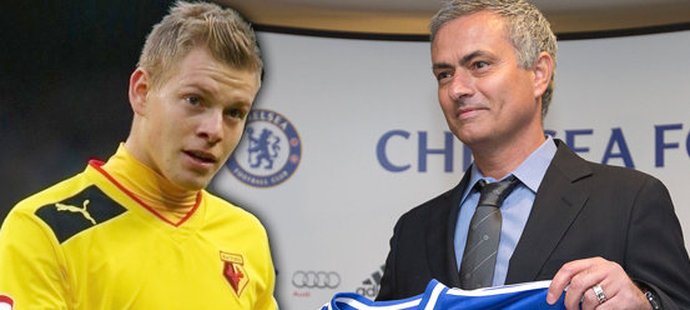 Je možné, že od nové sezony se Matěj Vydra převleče do modrého dresu Chelsea, jejímž trenérem je už opět José Mourinho