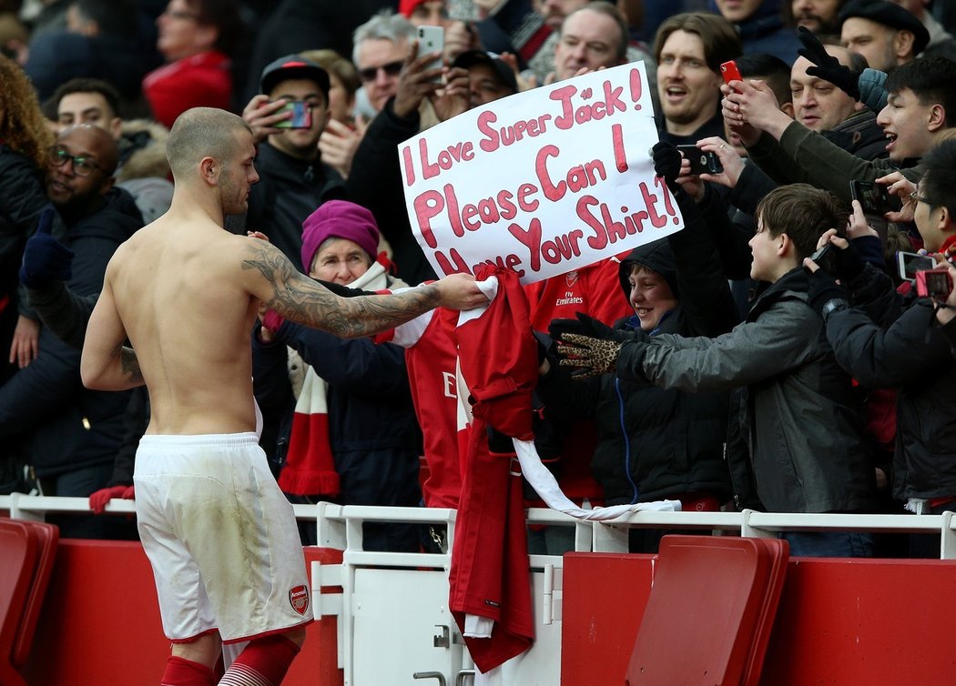 Jack Wilshere patřil mezi oblíbence fanoušků Arsenalu