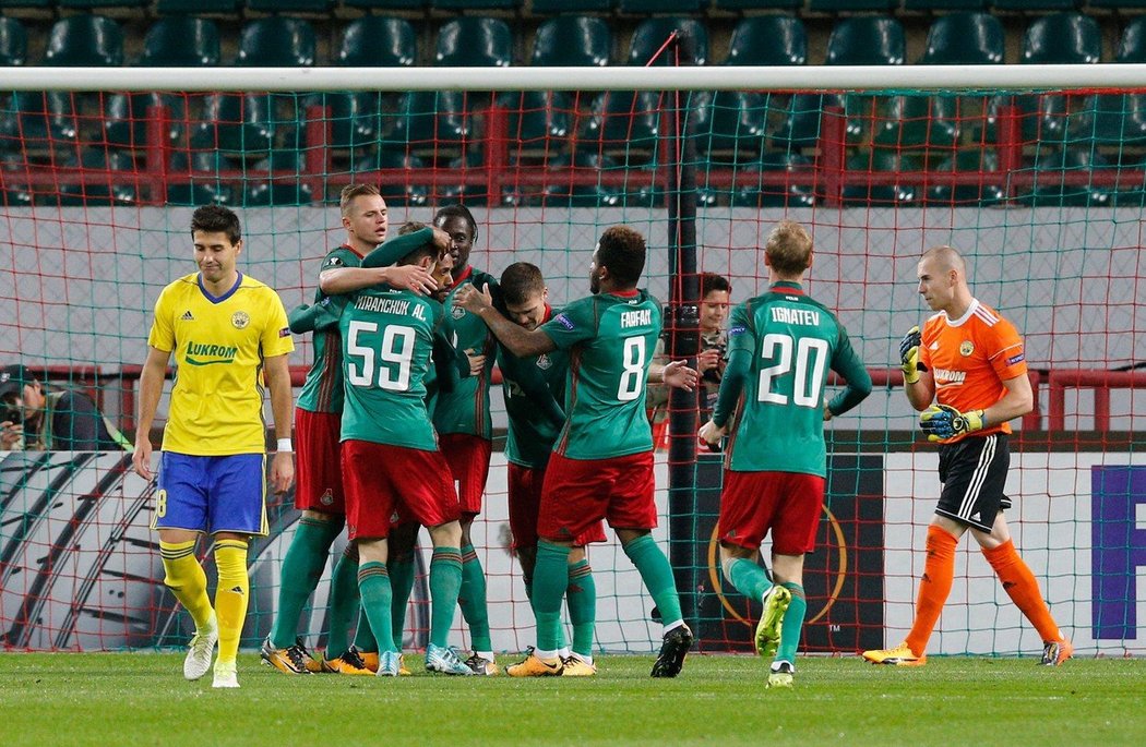 Naděje Zlína na lepší výsledky zhasly na stadionu Lokomotivu Moskva hned na začátku zápasu