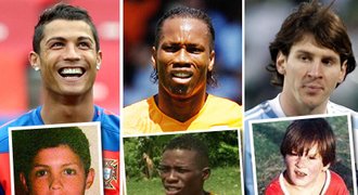 Messi, Rooney, Ronaldo... Jak vypadali jako kluci?