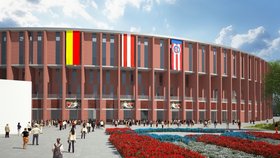 Nový stadion Za Lužánkami bude vysoký 30 metrů. Předpokládá se, že na něm bude hrát zápasy nejen Brno, ale i česká fotbalová reprezentace.