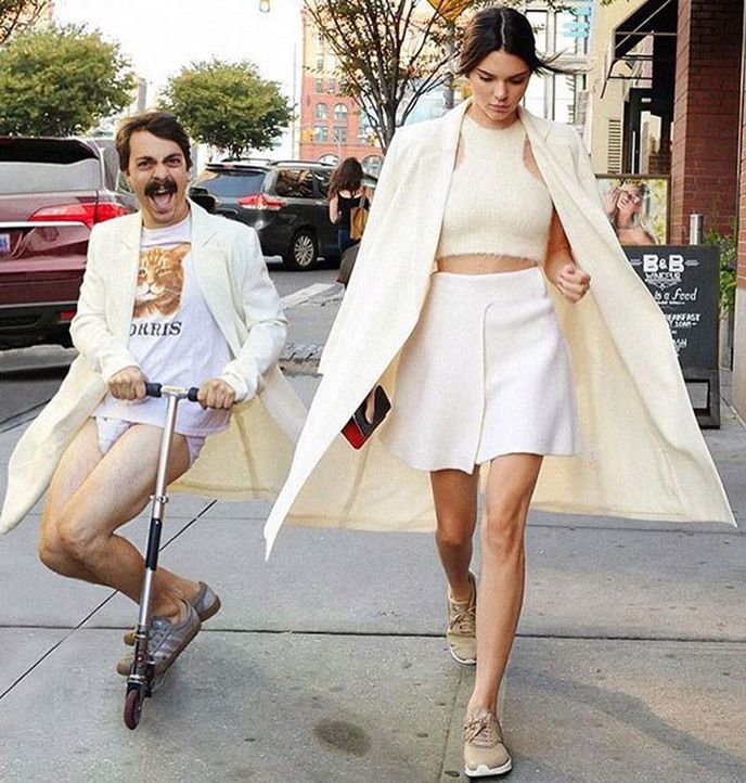 Recesista Kirby Jenner vytváří koláže s módní hvězdou Isntagramu