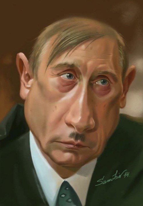 Vladimir Putin a Adolf Hitler v jednom.