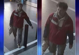Policisté se shání po muži, který ve vestibulu stanice metra Smíchovské nádraží odešel s cizím fotoaparátem. Nepoznáváte ho?