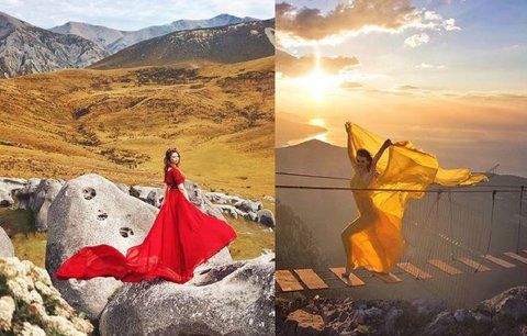 Cestuje po celém světě a fotí se v krásných šatech. Její Instagram sleduje téměř sto tisíc lidí!