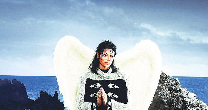 Zřejmě nejznámější fotografovo dílo, na kterém je zpěvák Michael Jackson vyobrazen jako anděl