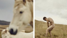 Fotograf ukázal své nahé tělo, když běhal spolu s divokými koňmi. Podívejte se, jak splynul s přírodou