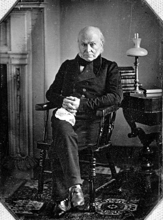 První snímek prezidenta v historii vznikl v roce 1843. Na snímku je americký prezident  John Quincy Adams