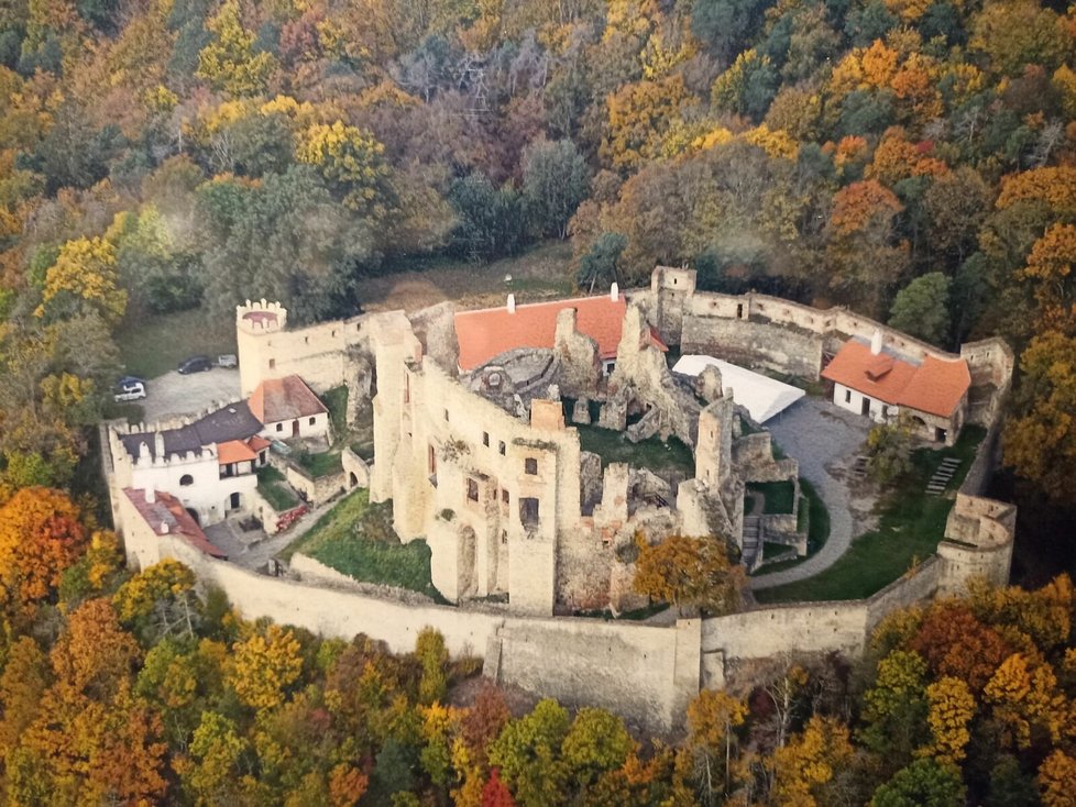 Pohled na boskovický hrad.