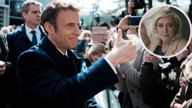 Prezidentské volby ve Francii: Kandidáti Macron a Le Penová.