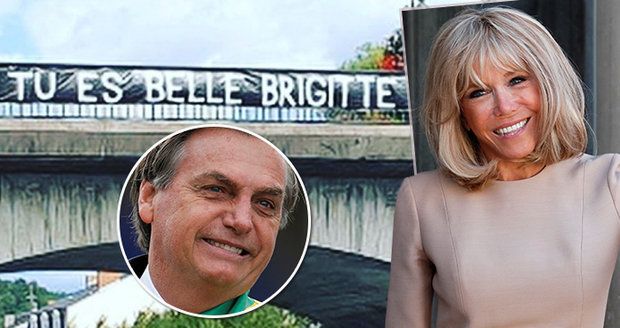 „Jsi krásná, Brigitte!“ Umělci brání po urážkách první dámu, na most vyvěsili transparent