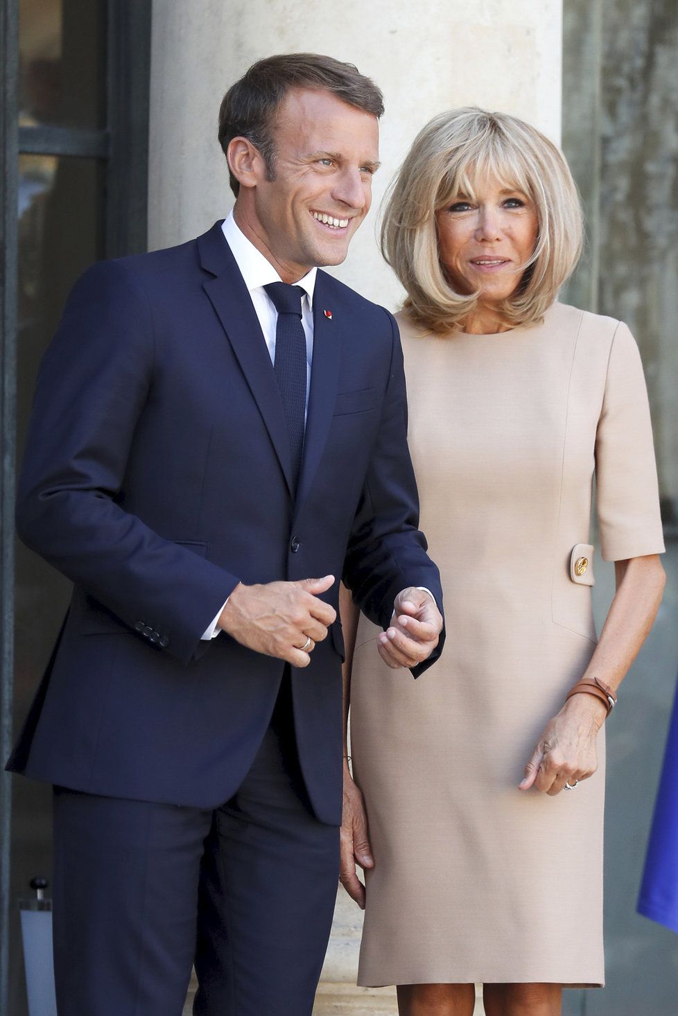 Francouzský prezident Macron s manželkou Brigitte