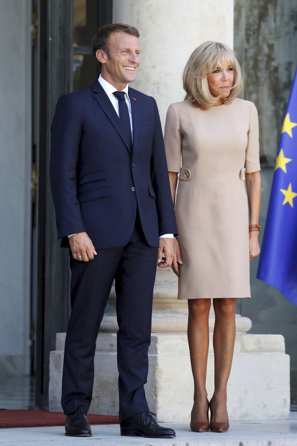 Francouzský prezident Macron s manželkou Brigitte.