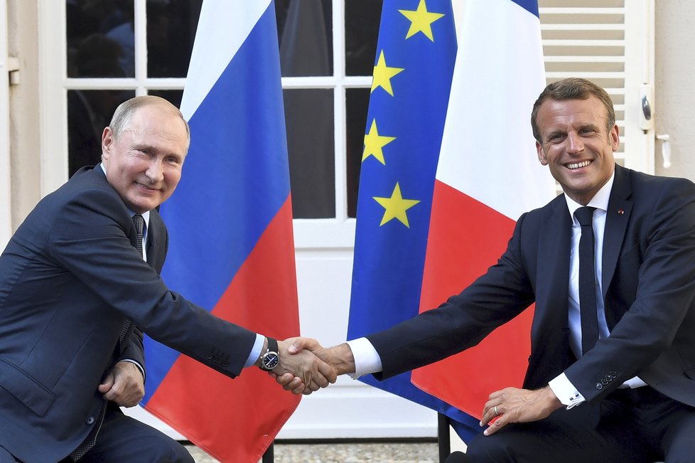 Emmanuel Macron a Vladimir Putin