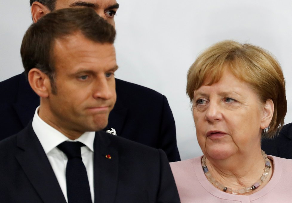 Francouzský prezident Emmanuel Macron s německou kancléřkou Angelou Merkelovou