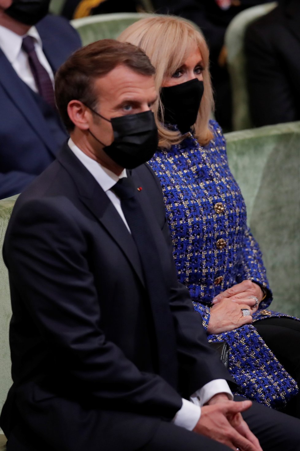 Francouzský prezident Emmanuel Macron s manželkou Brigitte.