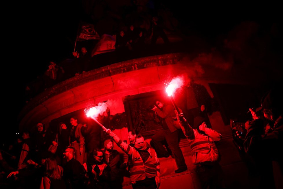 Demonstrace ve Francii kvůli důchodům (21.3.2023)