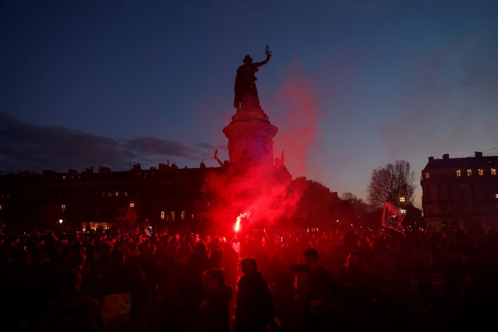 Demonstrace ve Francii kvůli důchodům (21.3.2023)