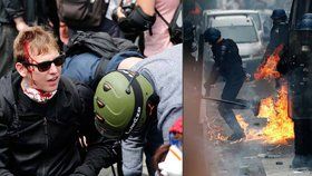 Protivládní demonstrace v Paříži. Zraněno bylo 20 policistů a šest protestujících. Jeden zřejmě vážně.