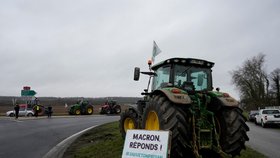 Demonstrace farmářů ve Francii.