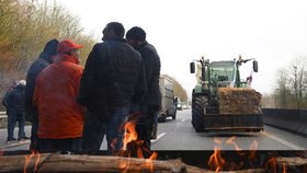 Demonstrace farmářů ve Francii.