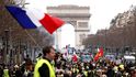 Protest takzvaných žlutých vest v Paříži. (2.3.2019)