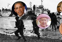 70. výročí vylodění spojenců: Tablo mocných v Normandii! Obama, Putin, královna i Zeman