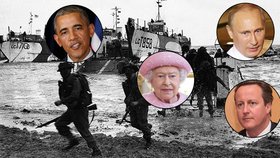 70. výročí vylodění spojenců: Tablo mocných v Normandii! Obama, Putin, královna i Zeman