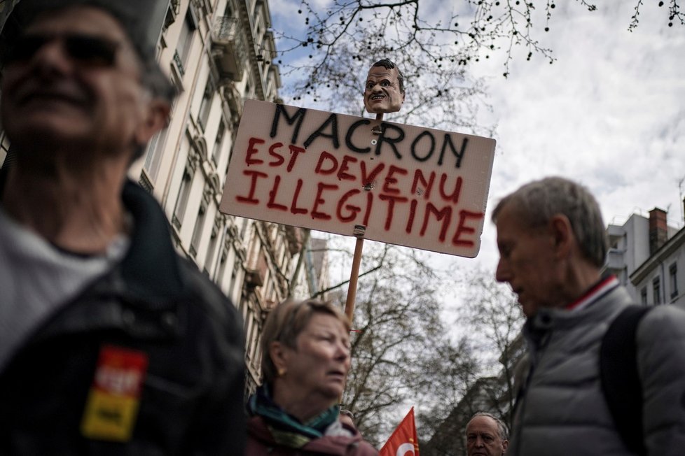 Demonstrace proti důchodové reformě ve Francii (28.3.2023)