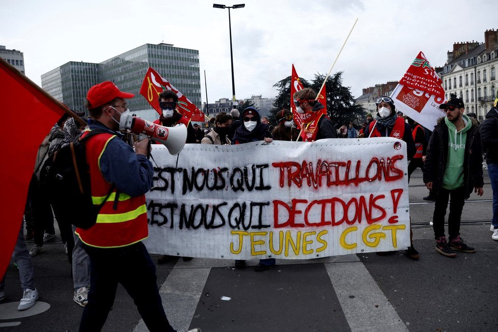 Demonstrace proti důchodové reformě ve Francii (28.3.2023)