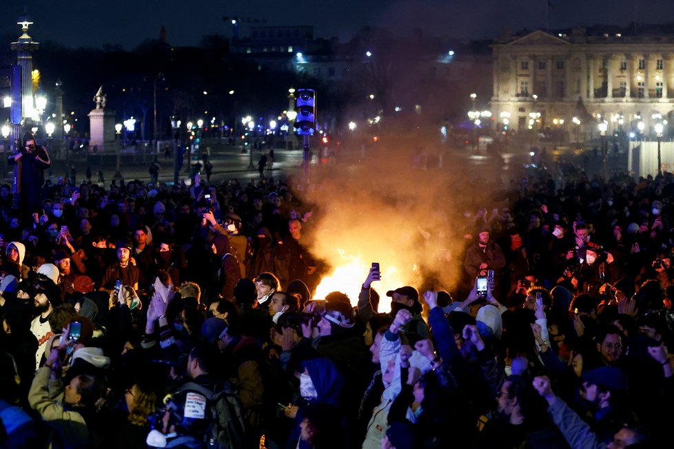 Střety policie s demonstranty kvůli důchodové reformě ve Francii (březen 2023)