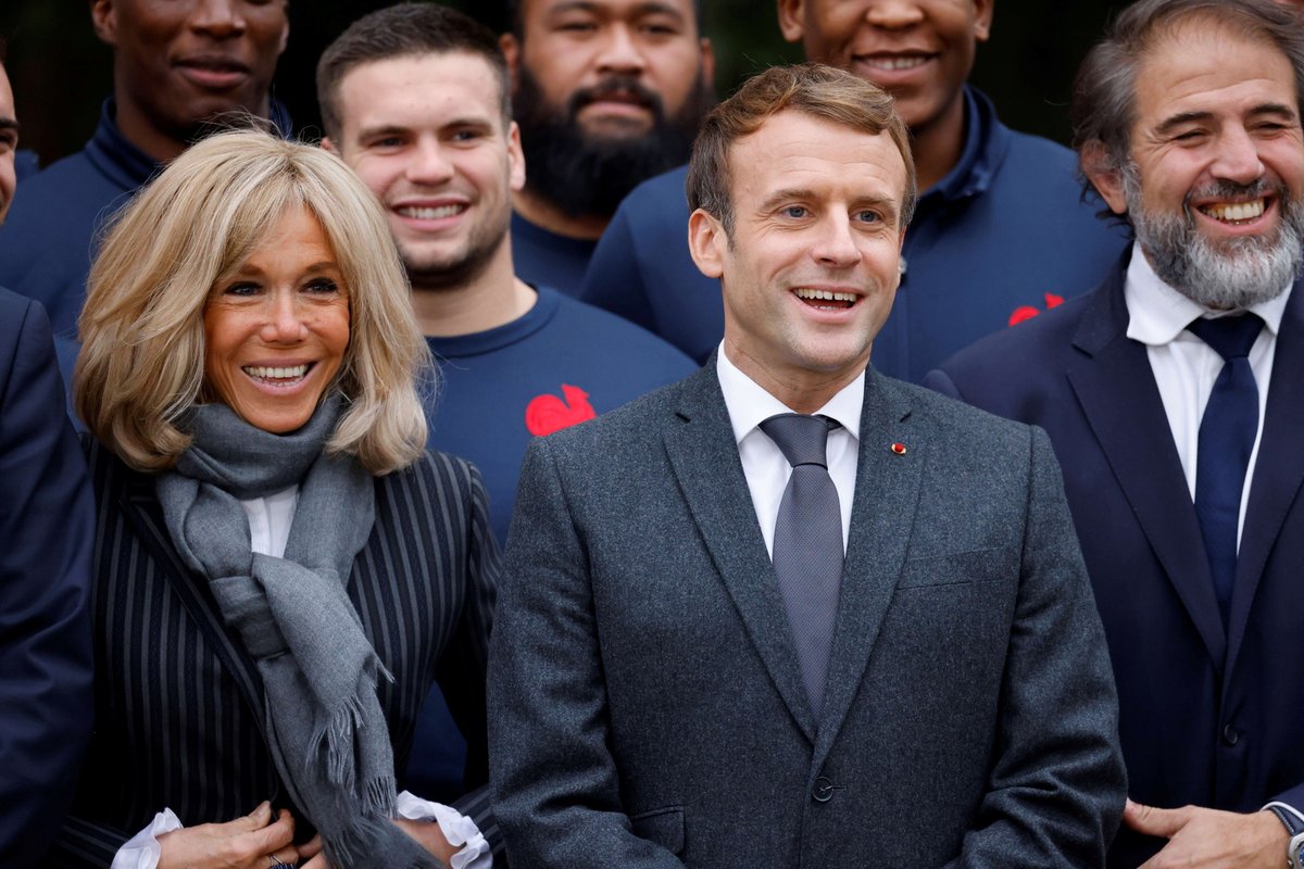 Francouzský prezident Emmanuel Macron s manželkou Brigitte.