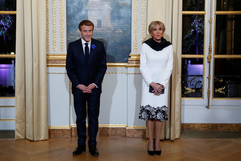 Francouzský prezident Emmanuel Macron s manželkou Brigitte.