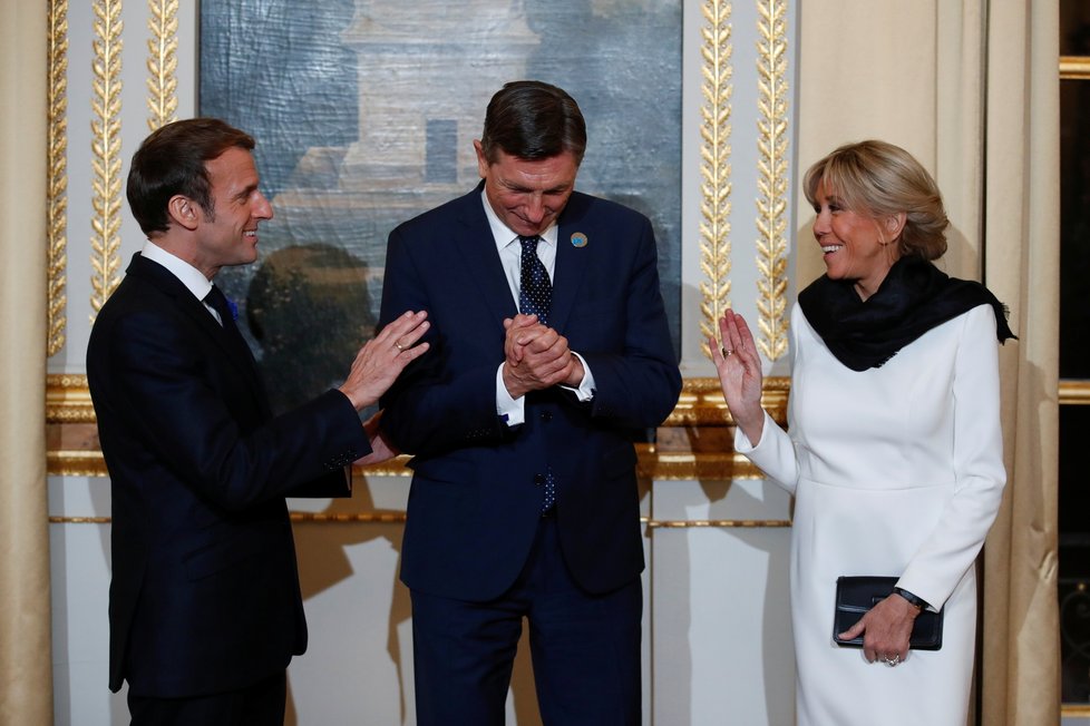 Francouzský prezident Emmanuel Macron s manželkou Brigitte.