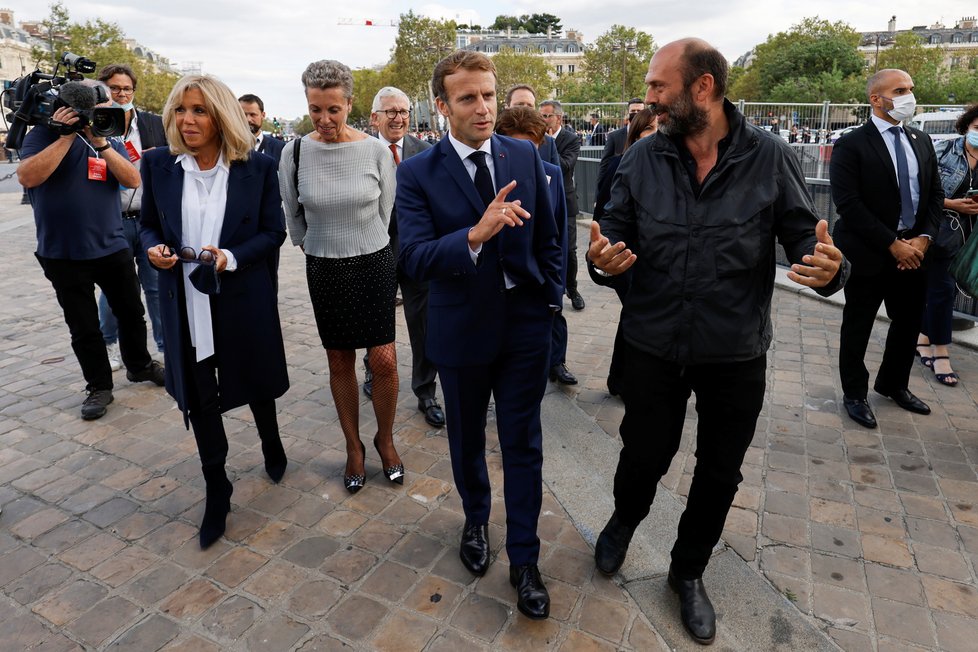 Francouzský prezident Emmnanuel Macron s manželkou Brigitte.