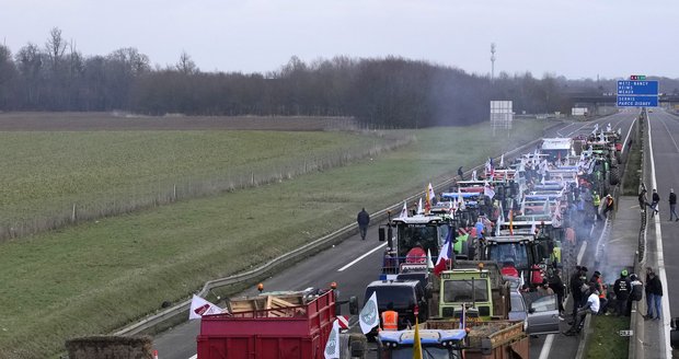 Francouzští farmáři táhnou na Paříž (30.1.2024)