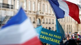 Francie protestuje proti pandemickým nařízením.